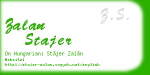 zalan stajer business card