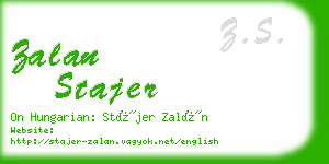 zalan stajer business card